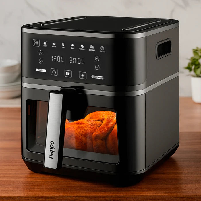 Freidora nарро Sin Aceite Digital 2 en 1 Converble en Parrilla Griil 1650W Cacacidad 8L + Regalo