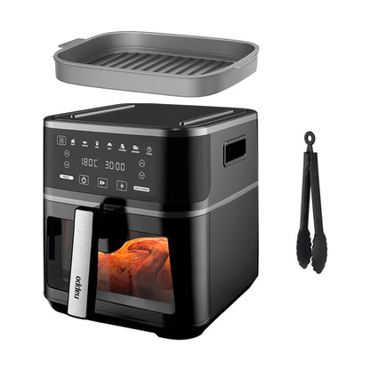 Freidora nарро Sin Aceite Digital 2 en 1 Converble en Parrilla Griil 1650W Cacacidad 8L + Regalo