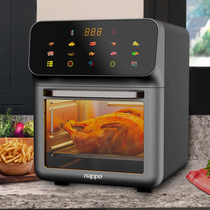 Freidora sin Aceite nарро Digital EXTRA GRANDE 10L 1350W Multifunción + Manopla y Pinza DE REGALO