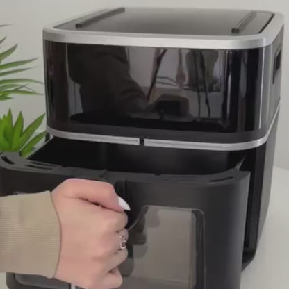 Freidora nарро Sin Aceite Digital 2 en 1 Converble en Parrilla Griil 1650W Cacacidad 8L + Regalo